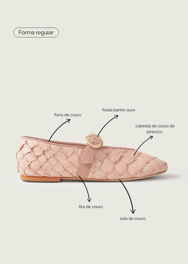 Sapatilha Alexa - Pirarucu rosé