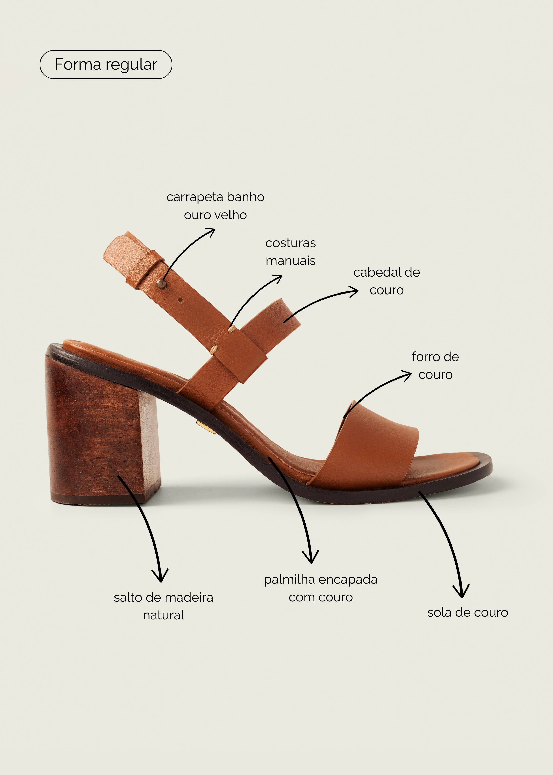 Sandália Clarice - Caramelo